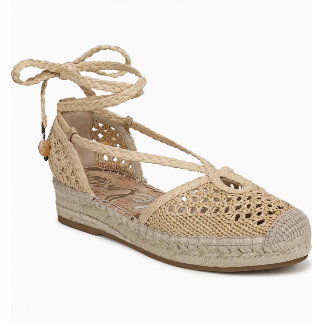 NEW SAM EDELMAN women's margot espadrille in natural
